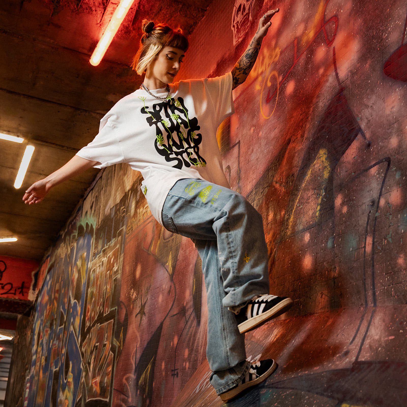 Jeans FTSHP x Spiritual Gangster Denim Pants UNISEX Blue