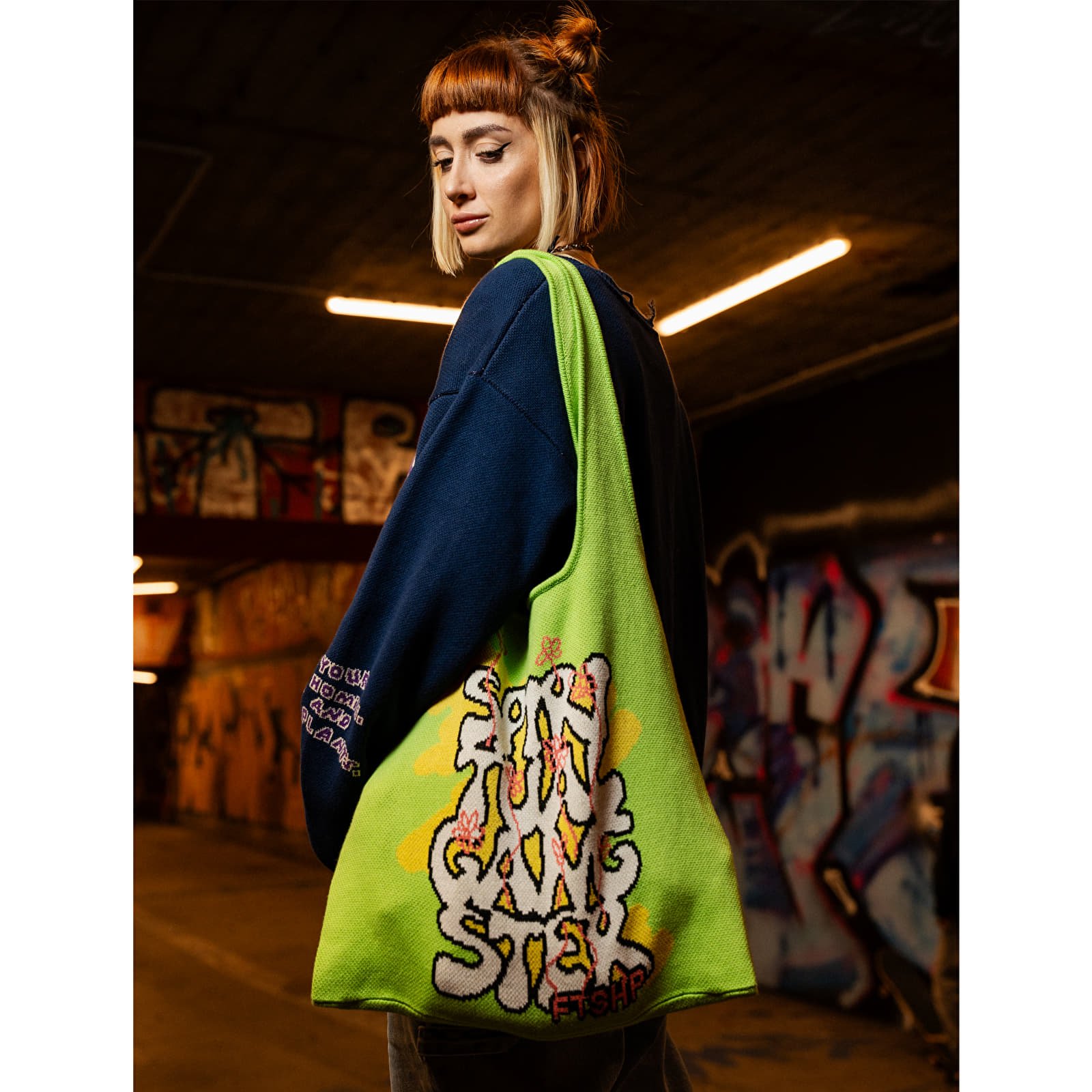 Crossbody bags FTSHP x Spiritual Gangster Tote Bag Green