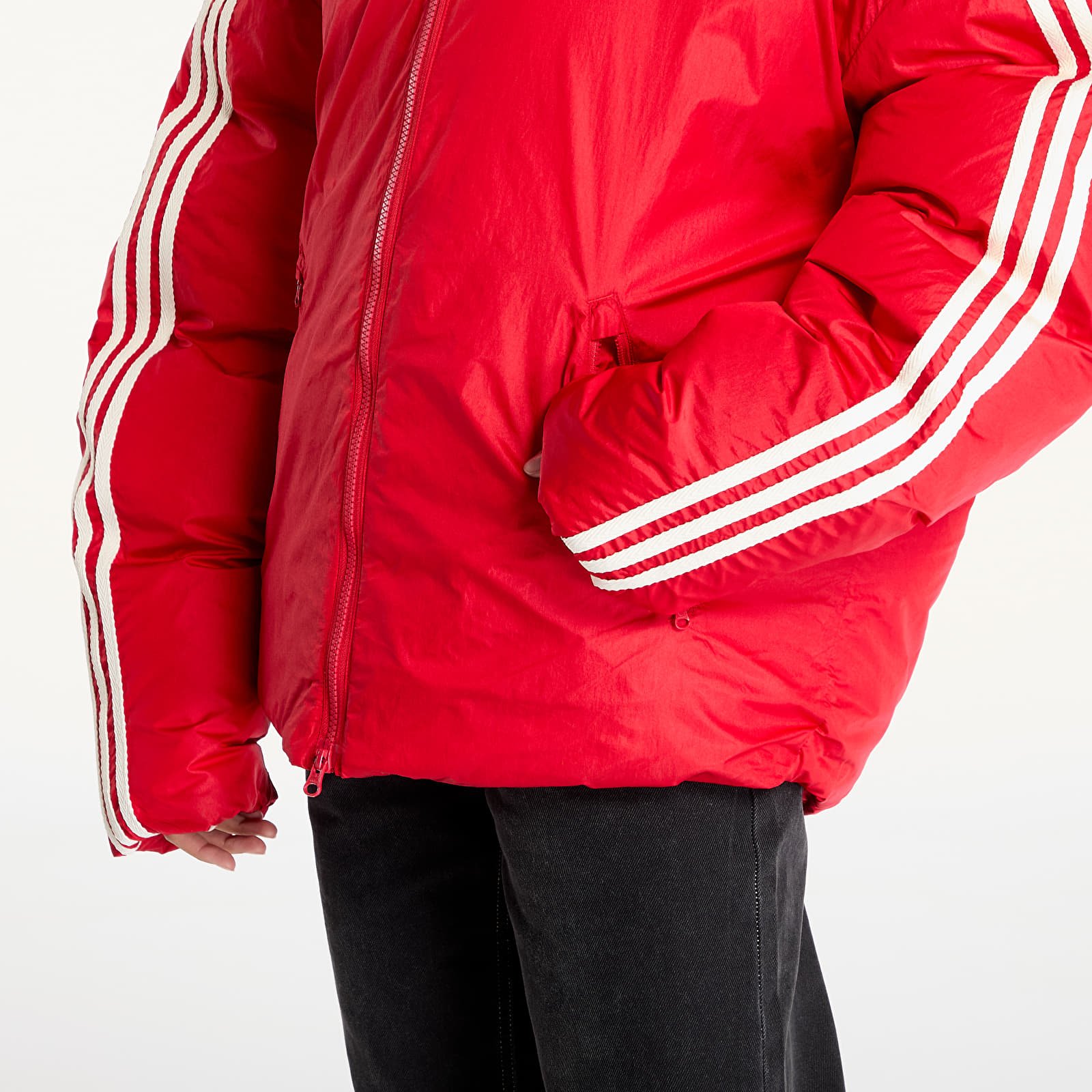 Adidas white fluffy jacket outlet