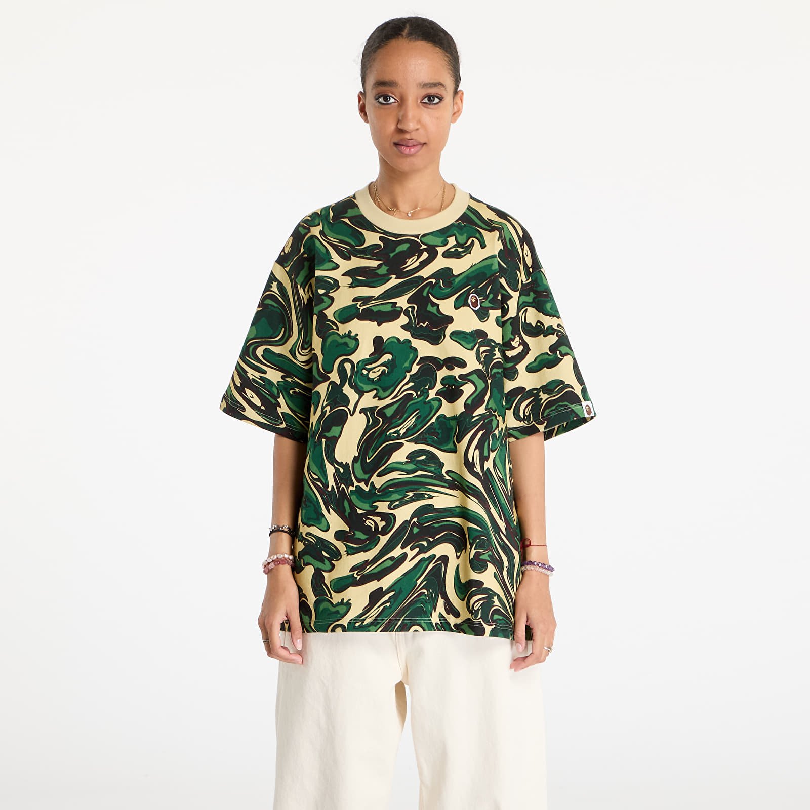 Koszulki A BATHING APE Marbling Camo One Point Relaxed Fit Tee UNISEX Green