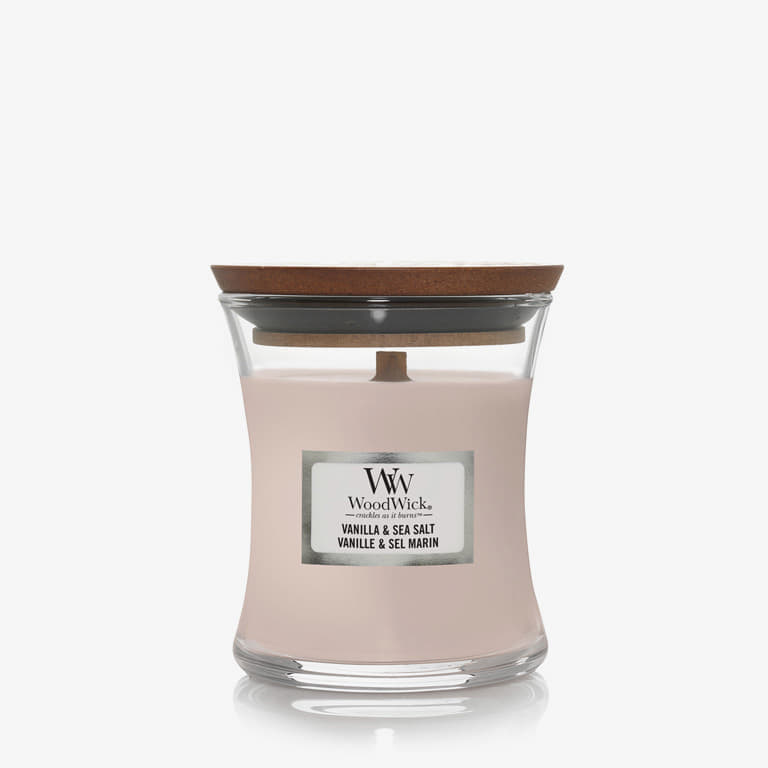 WoodWick Small Hourglass Candle - Vanilla & Sea Salt