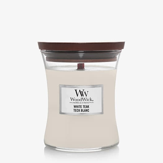 WoodWick Medium Hourglass Candle - White Teak