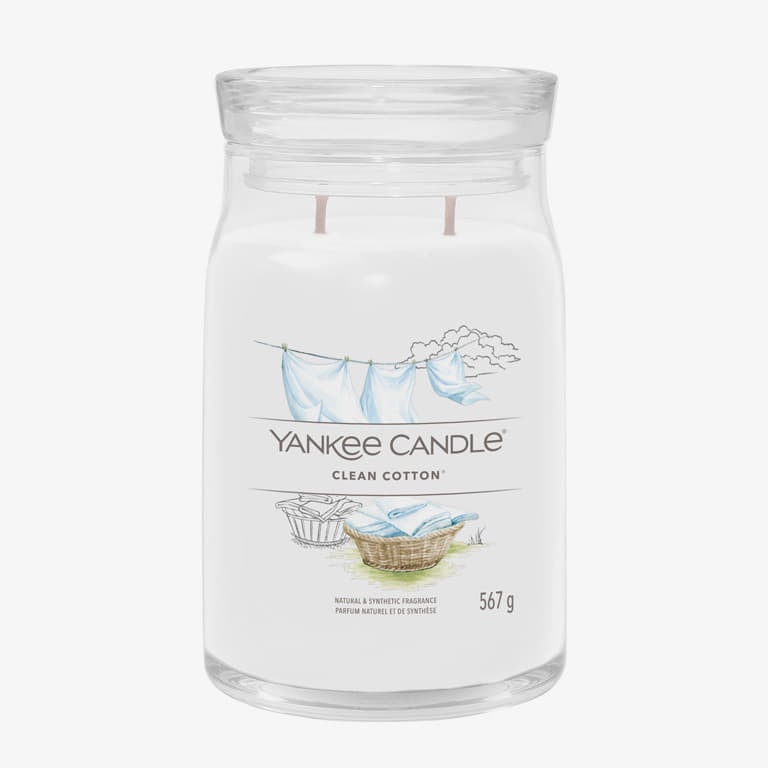 Ostatní doplňky Yankee Candle Signature Large Jar 2 Wicks - Clean Cotton