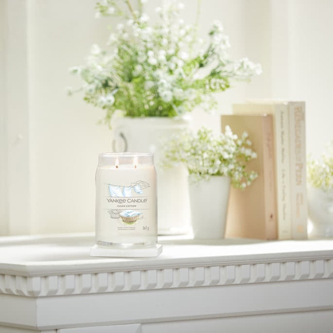 Ostatní doplňky Yankee Candle Signature Large Jar 2 Wicks - Clean Cotton
