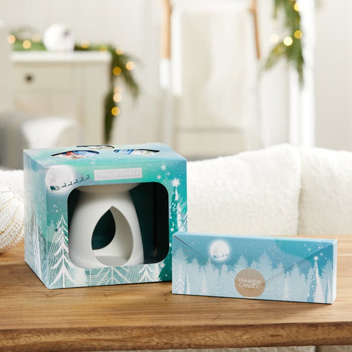 Weitere Accessoires Yankee Candle Wax 3-Pack Christmas Gift Set - Twinkling Lights, Christmas Eve and Silver Sage & Pine