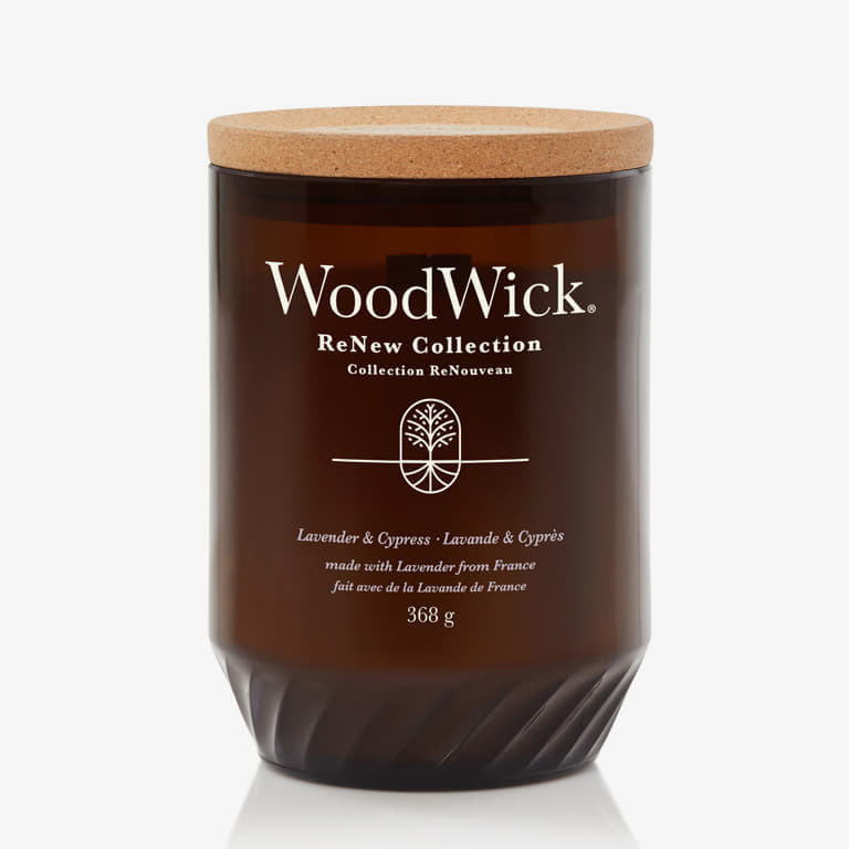 WoodWick Large ReNew Candle - Lavender & Cypress