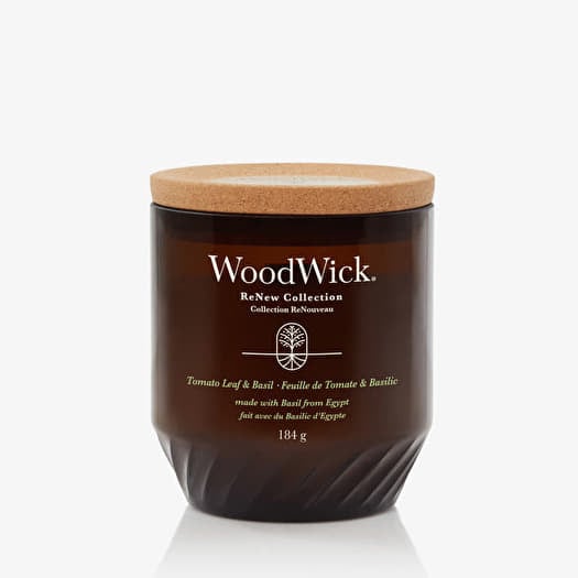 WoodWick Medium ReNew Candle - Tomato Leaf & Basil