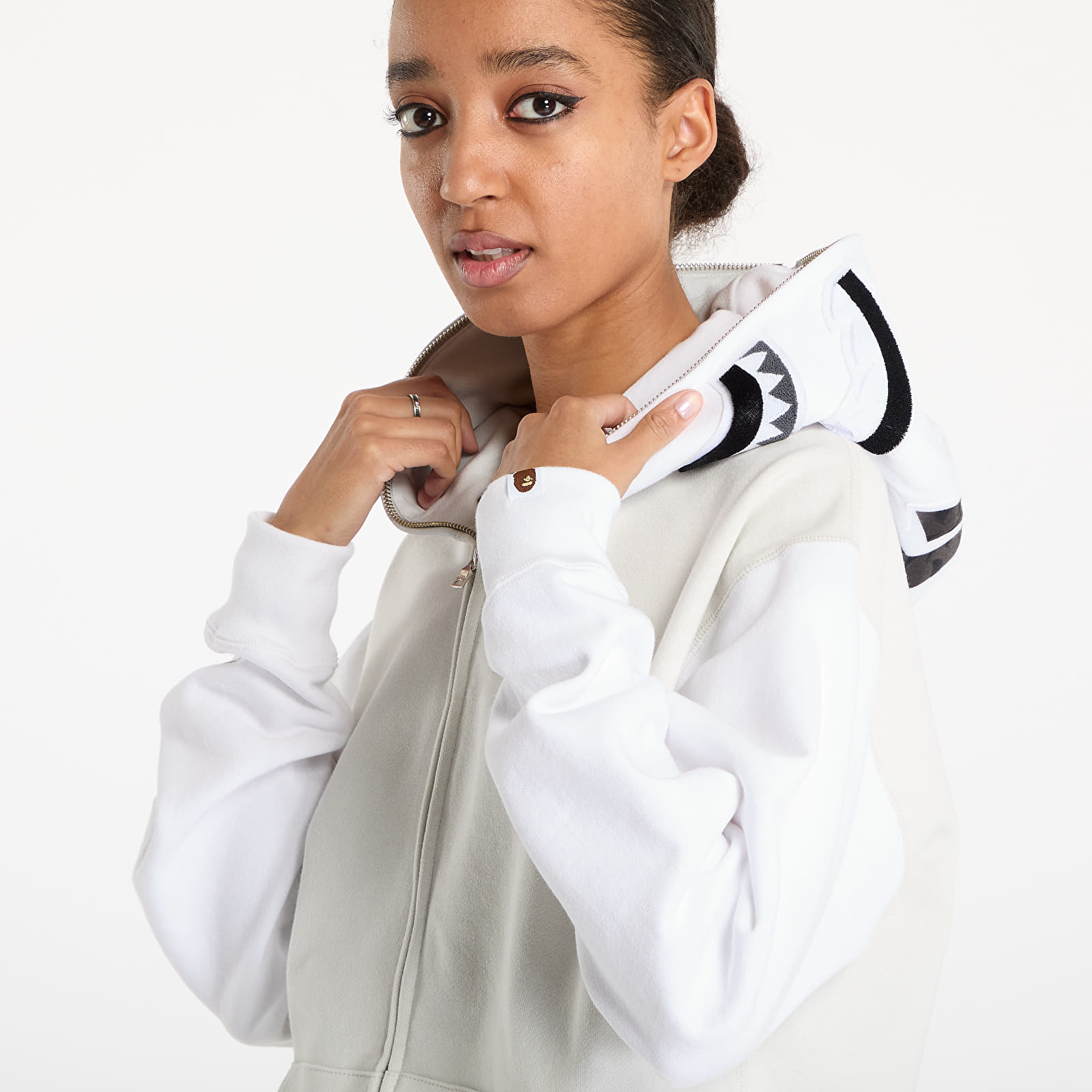 Mikiny A BATHING APE Shark Full Zip Hoodie 1 UNISEX Gray