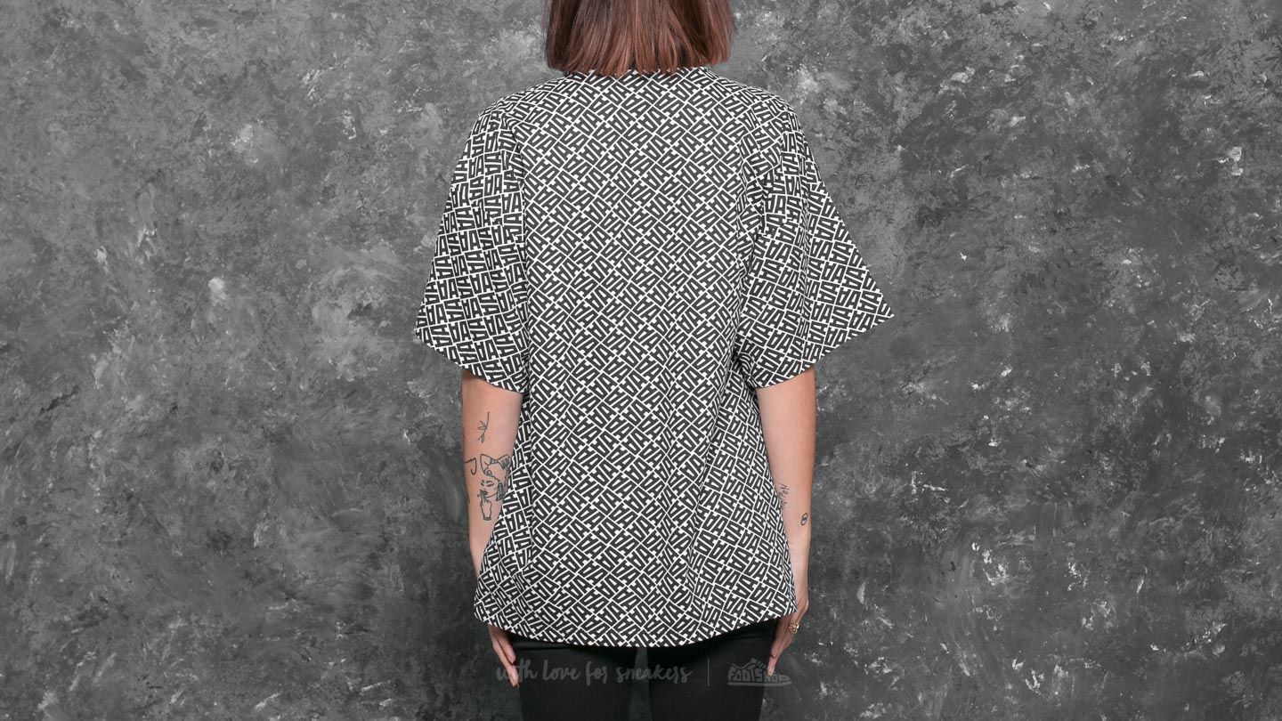 T-Shirts und Hemden adidas Allover Print Oversized Tee White/ Black