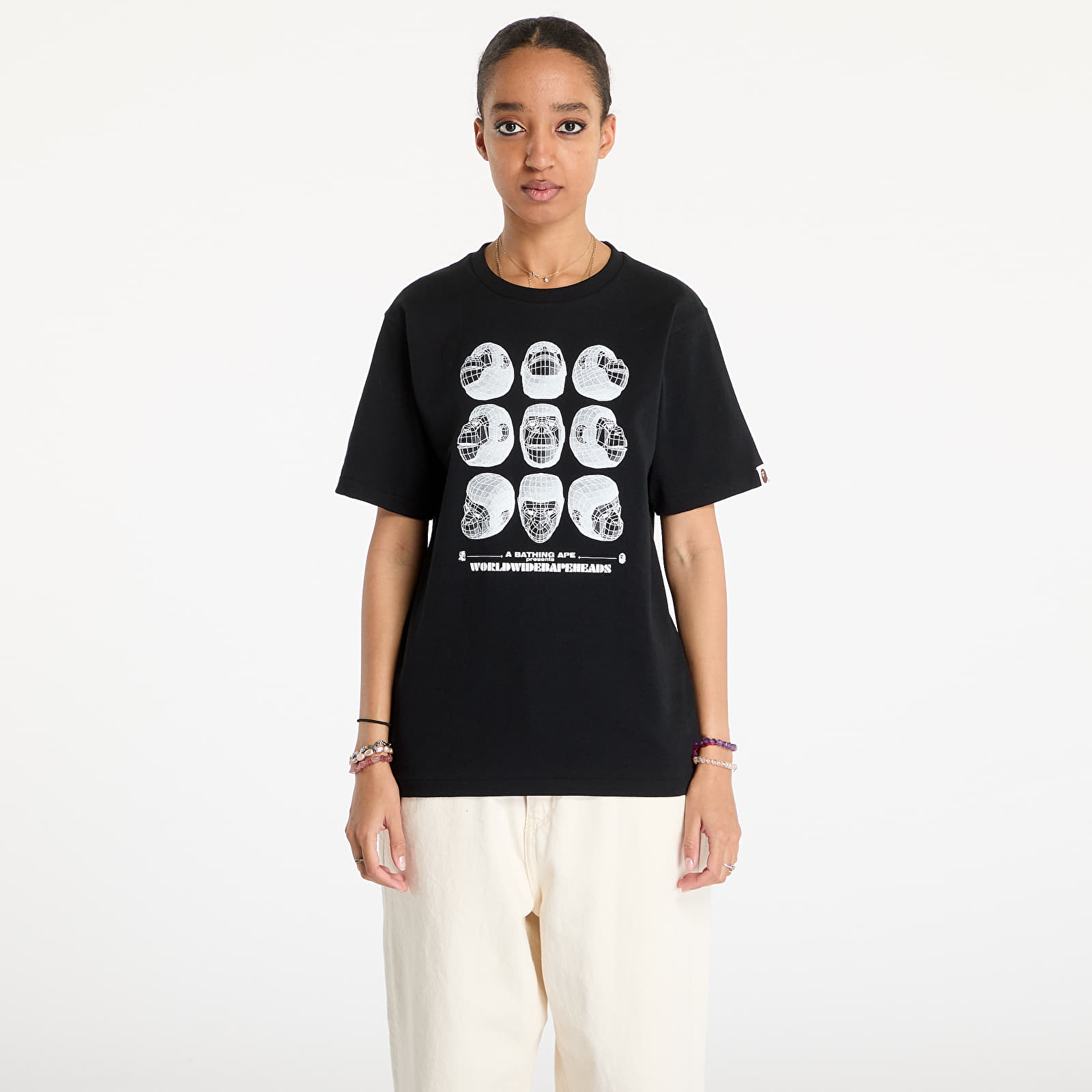 T-särgid A BATHING APE Polygon Ape Head UNISEX Tee Black