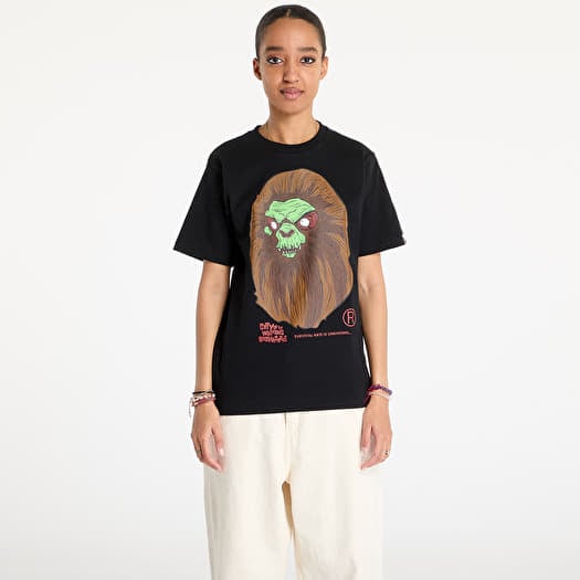 T-shirt A BATHING APE Bape Horror Mad Face UNISEX Tee Black