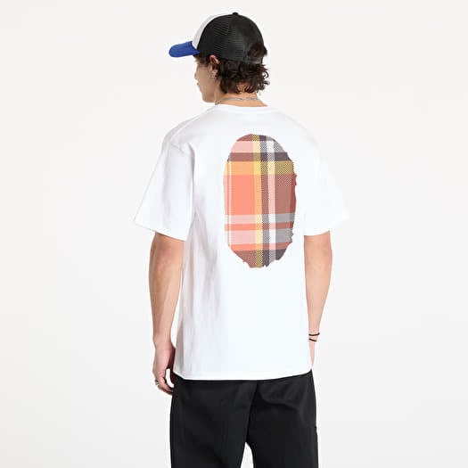 A BATHING APE Bape Check Big Ape Head Tee