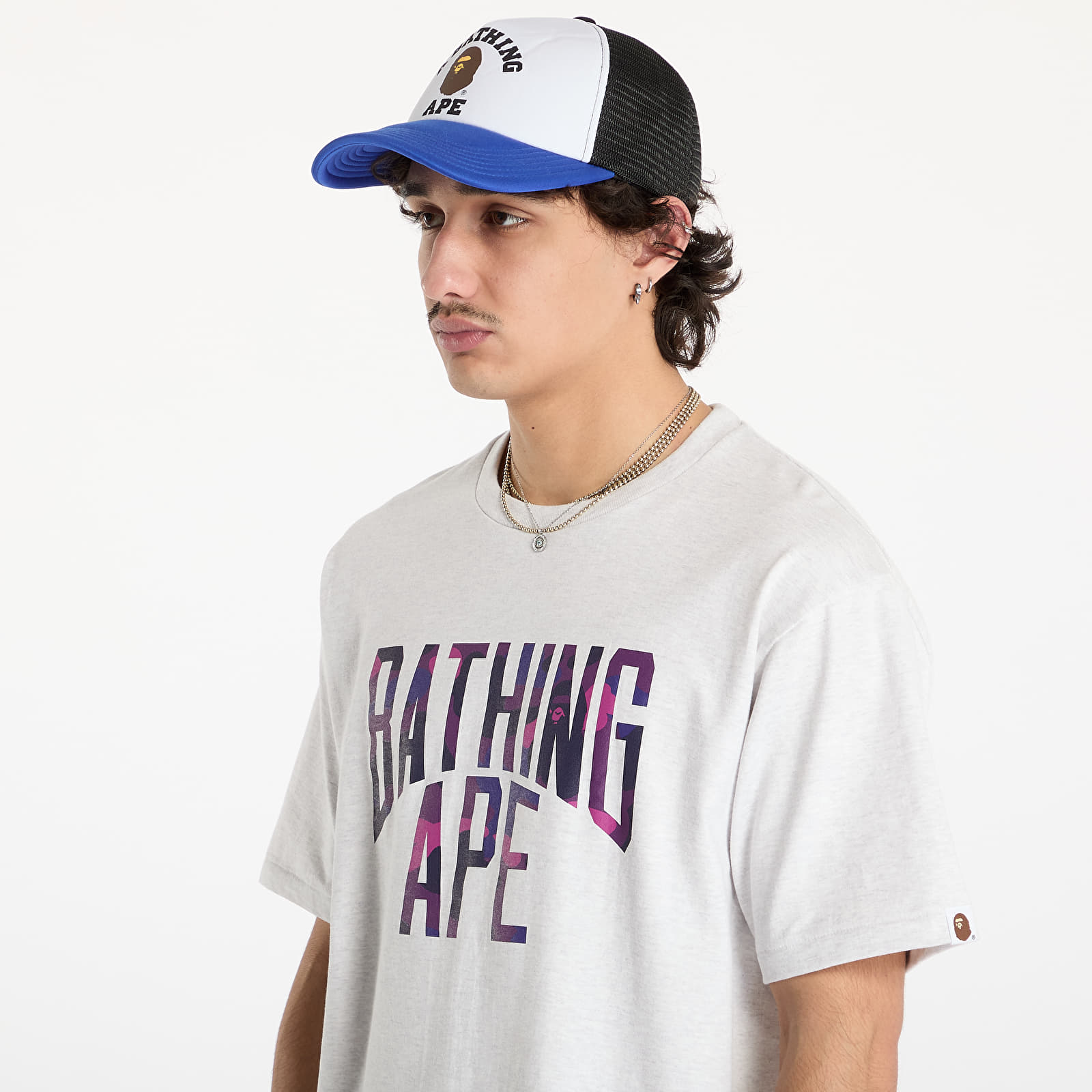 Miesten T-paidat A BATHING APE Color Camo Bathing Ape Tee Gray