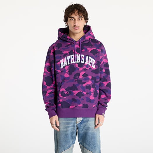 Purple bape pullover hoodie store