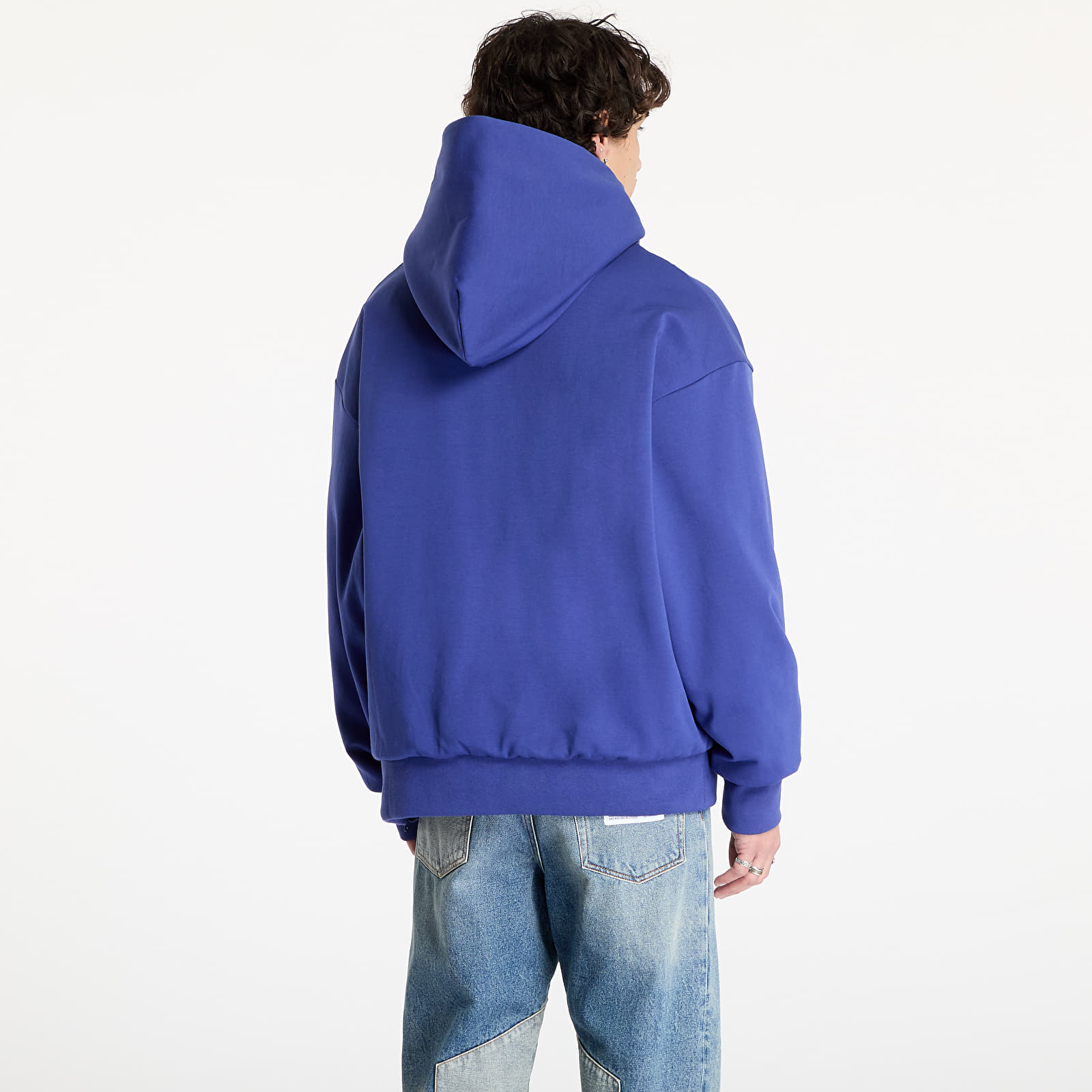 Mikiny A BATHING APE College Puffy Relaxed Fit Pullover Hoodie M Blue