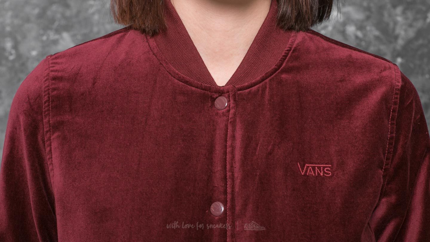 Burgundy vans hot sale jacket