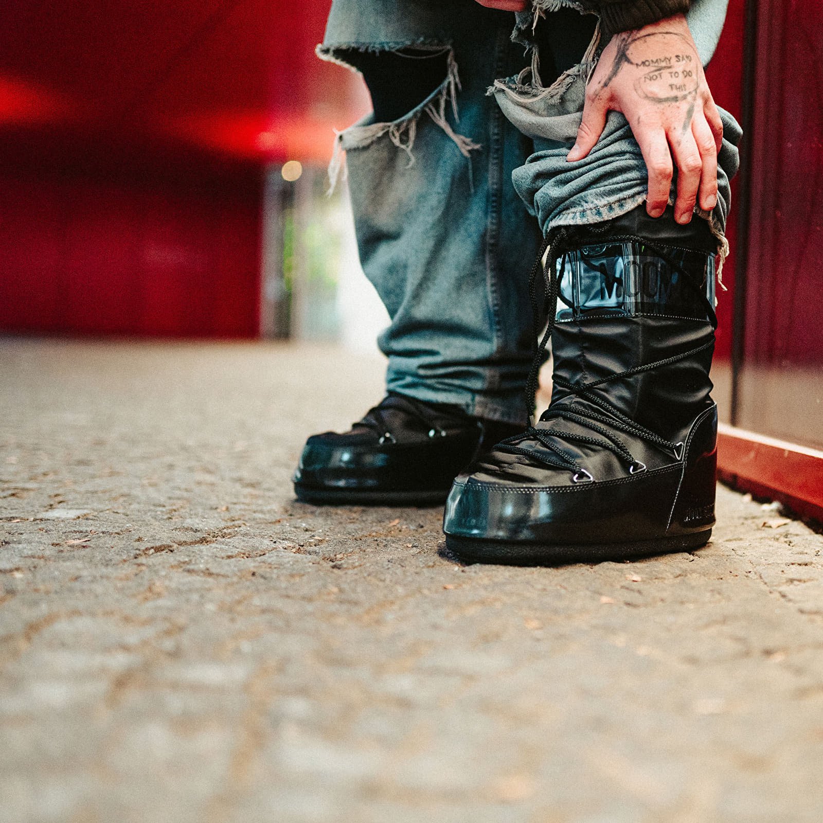 Férfi cipők Moon Boot Icon Rubber Black