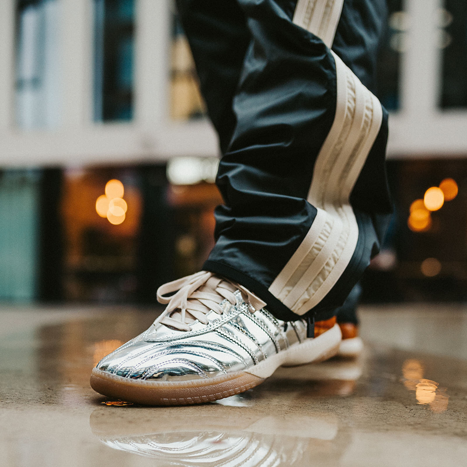 Männer adidas x Wales Bonner Mn Samba Metallic Silver Metallic/ Silver Metallic/ Easy Yellow