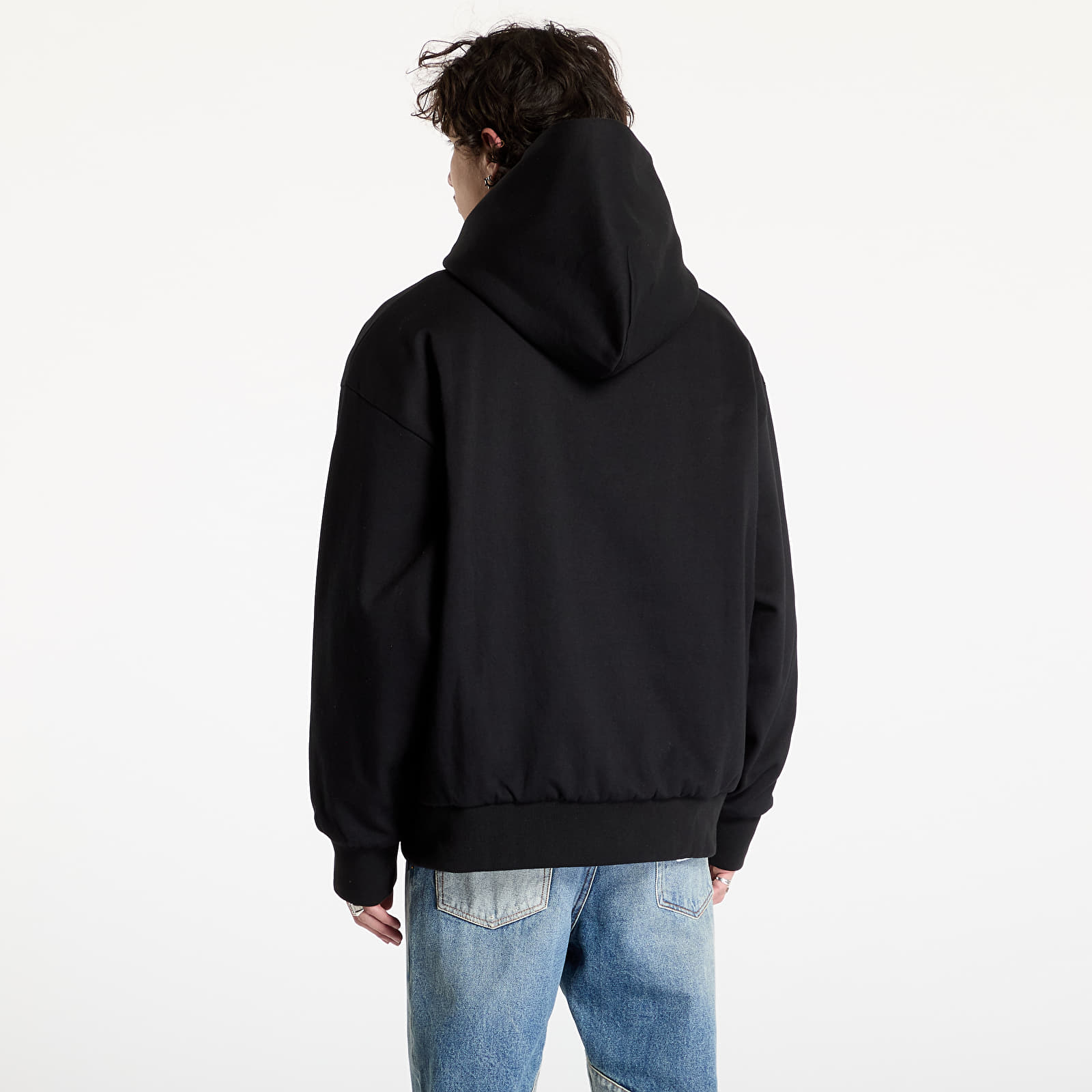 Mikiny A BATHING APE College Puffy Relaxed Fit Pullover Hoodie M Black