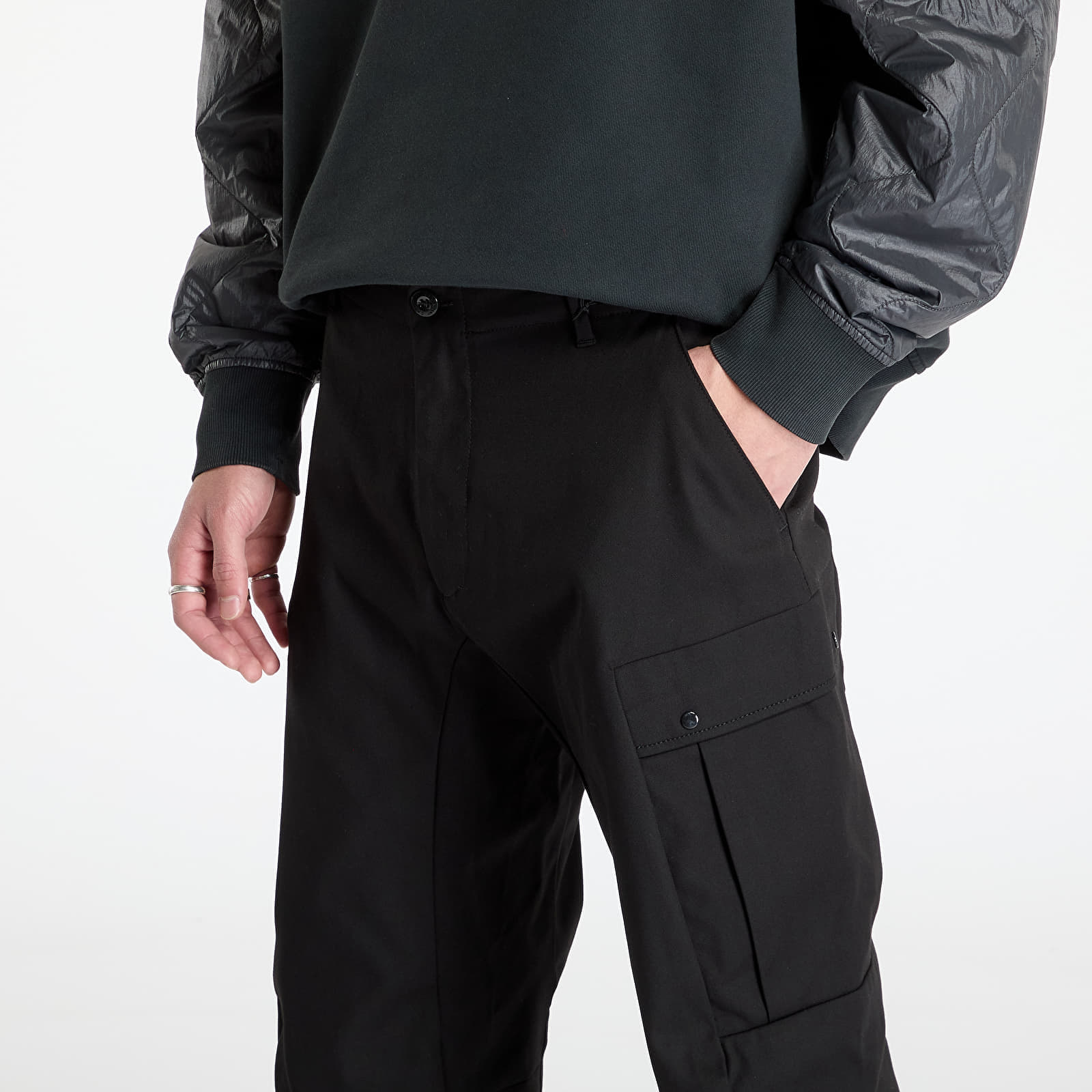 Pantaloni C.P. Company Cargo Pants Black - 1 | YEO