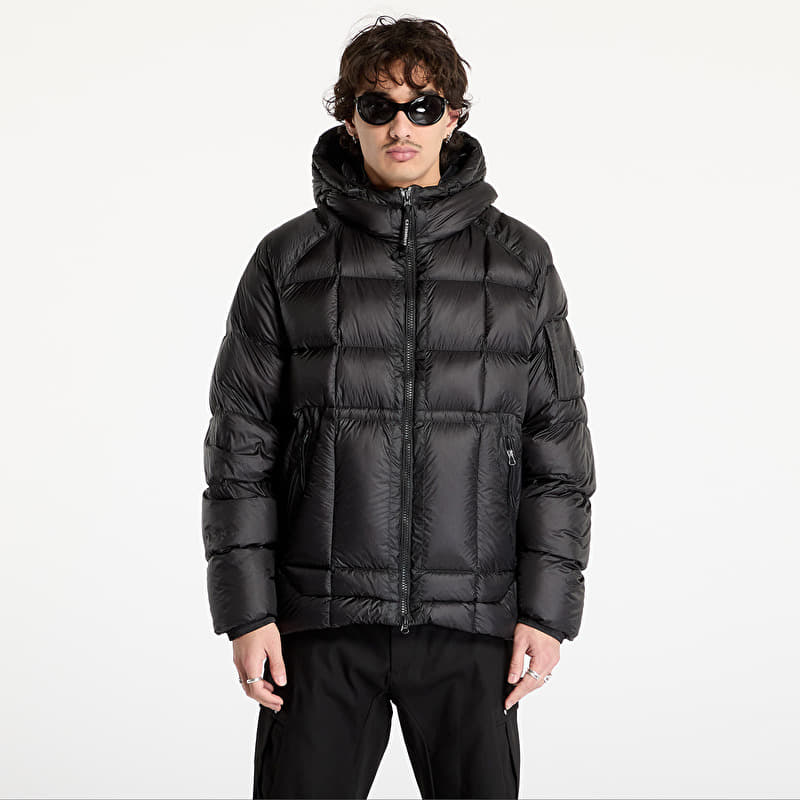 C.P. Company D.D. Shell Hooded Medium Down Jacket Black | Footshop