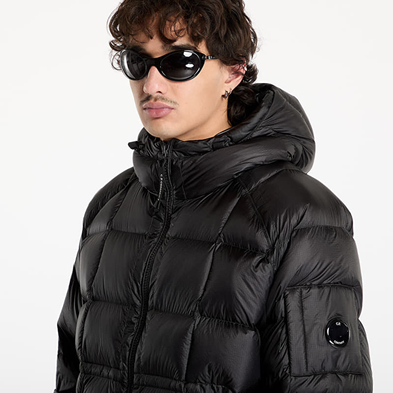 C.P. Company D.D. Shell Hooded Medium Down Jacket Black | Footshop