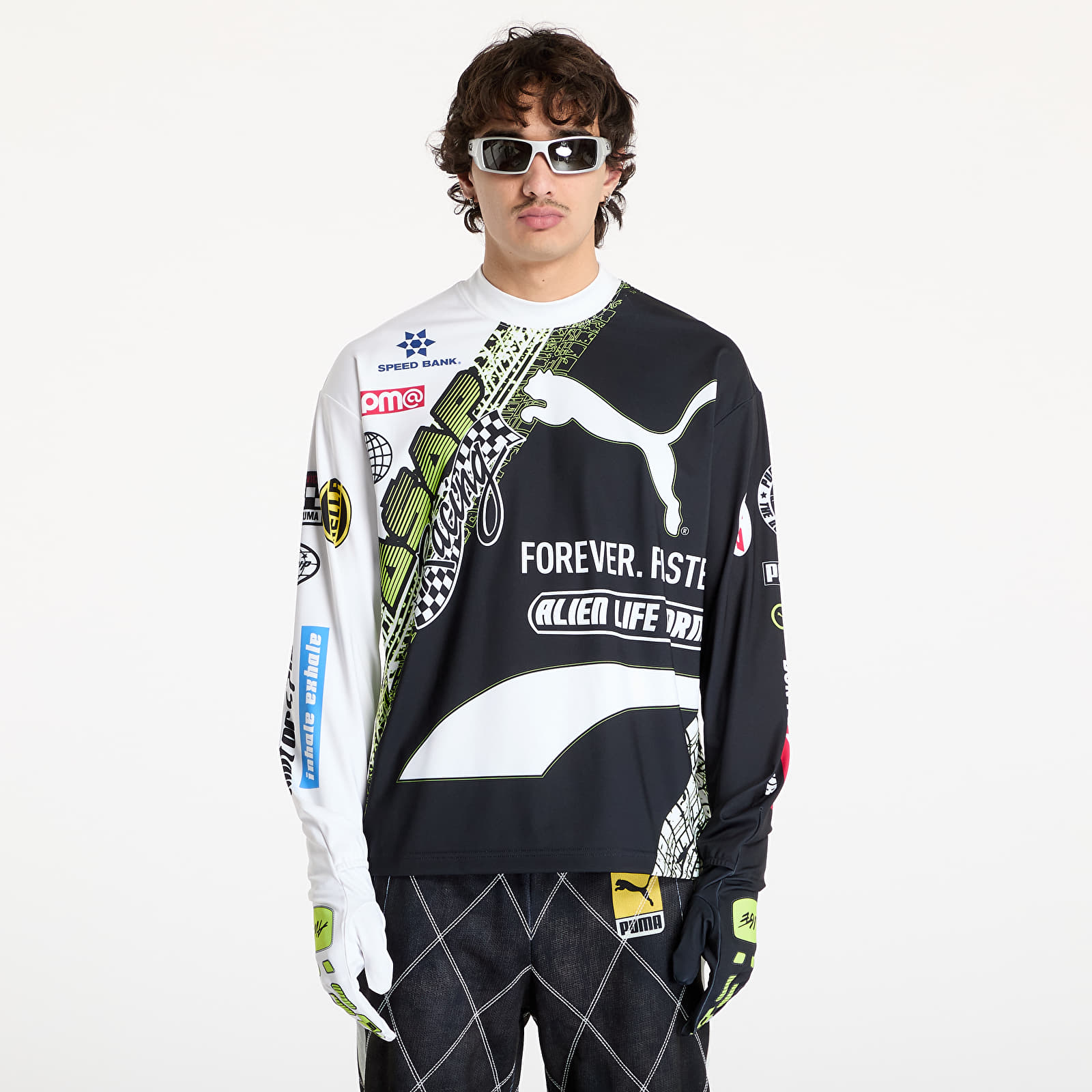 Männer T-Shirts PUMA X A$AP Rocky Tire Glove Longsleeve T-Shirt Puma White
