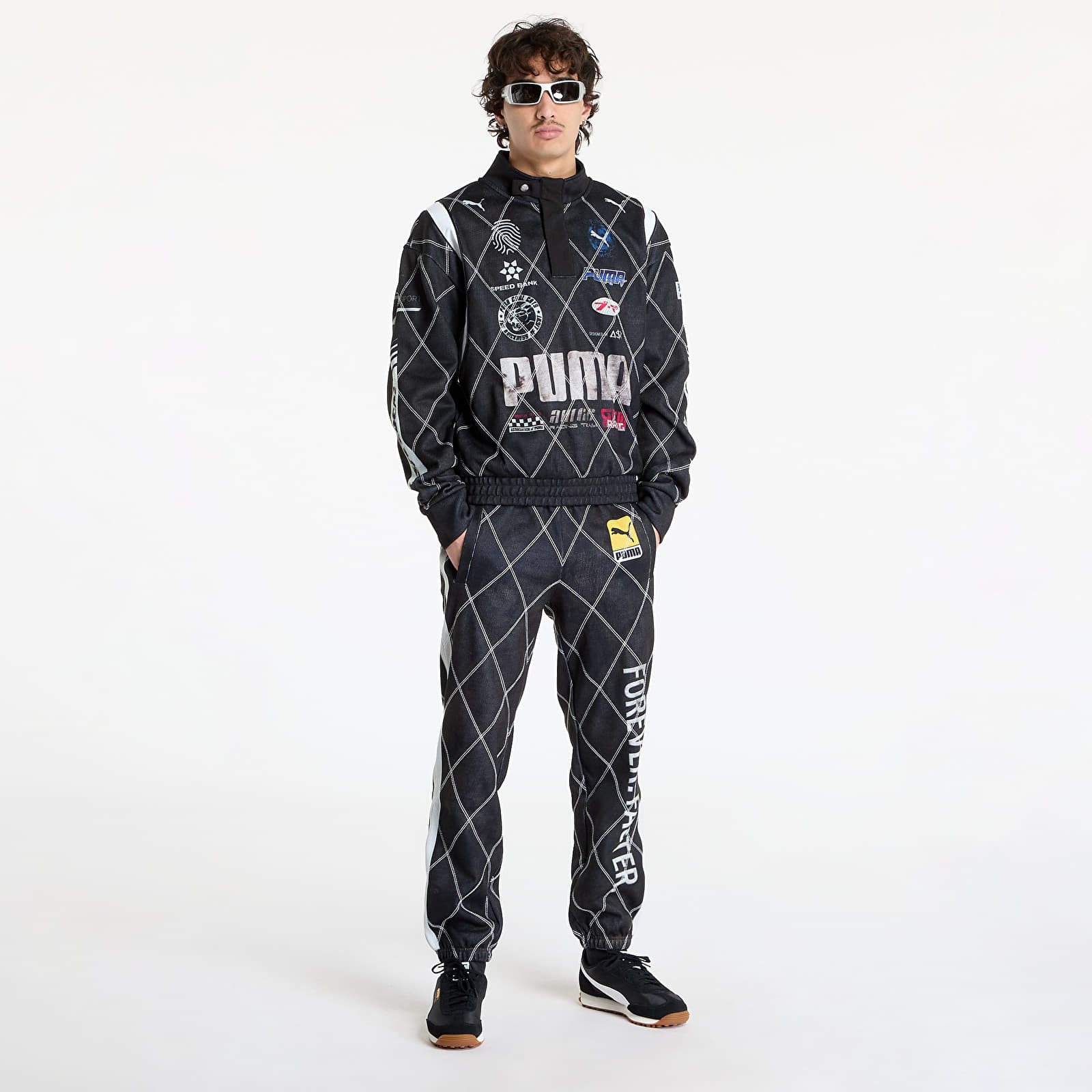 Férfi kapucnis pulcsik PUMA X A$AP ROCKY Distressed Sweatshirt Puma Black