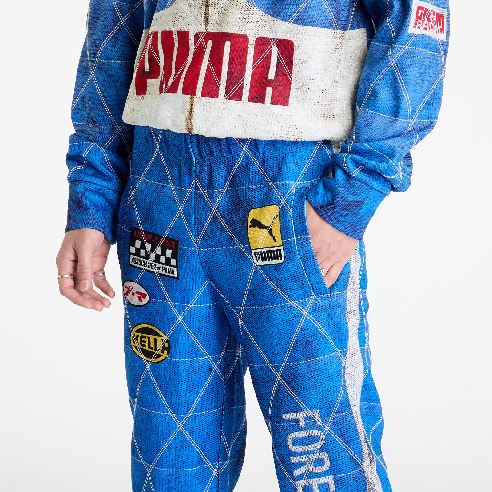 Férfi melegítőnadrágok PUMA X A$AP ROCKY Quilted Sweat Pant Clyde Royal