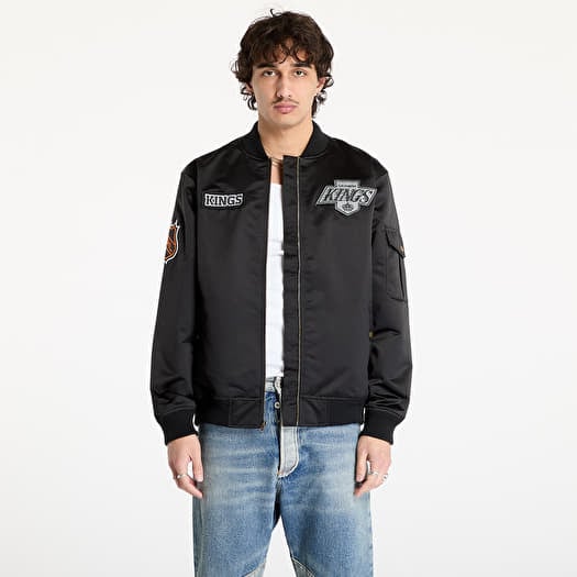 Bunda Mitchell & Ness NHL Team Leader Satin Vintage Logo Kings Bomber Black