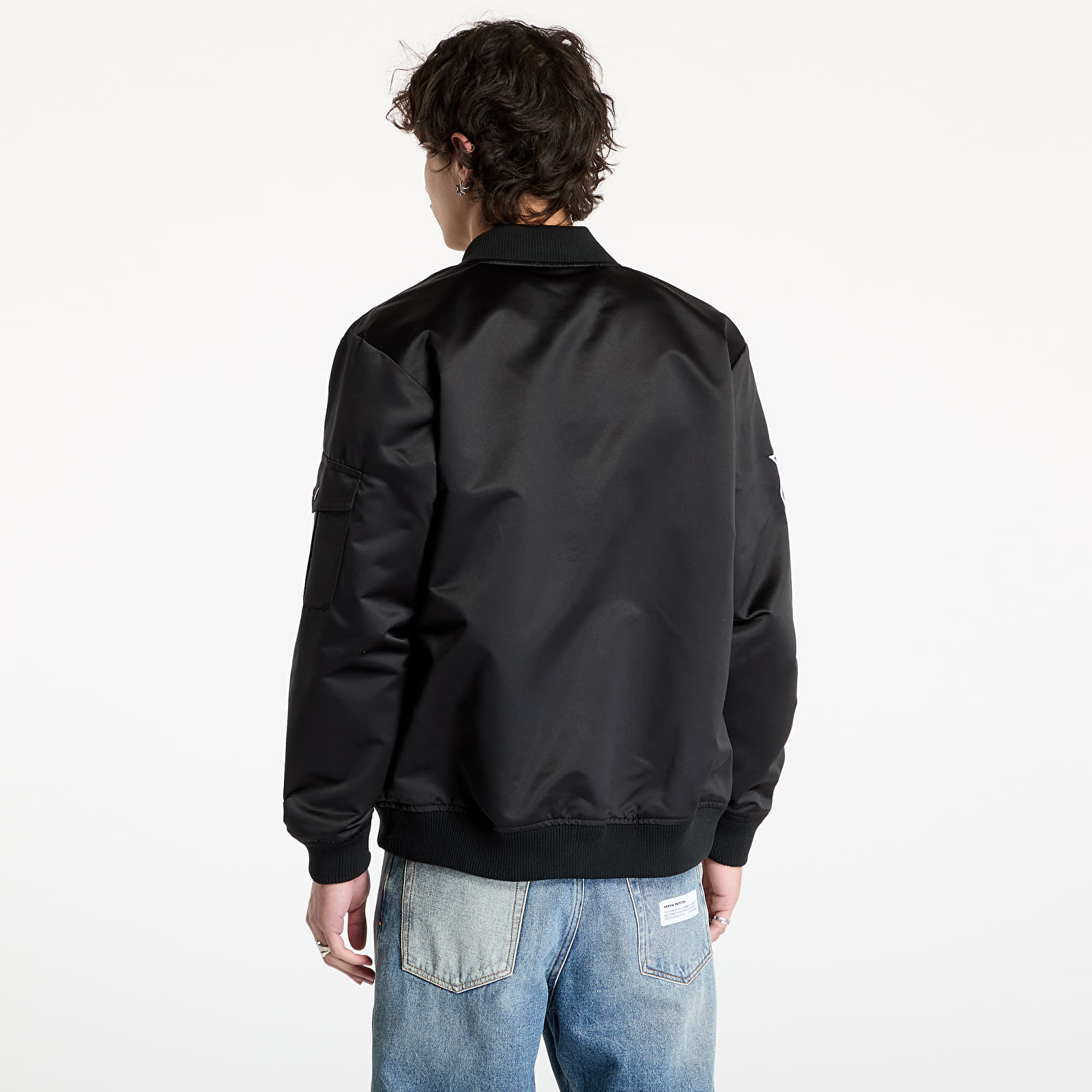 Jacken Mitchell & Ness NHL Team Leader Satin Vintage Logo Kings Bomber Black