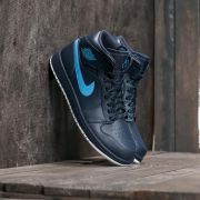 Air Jordan 1 Mid Obsidian/ University Blue-White
