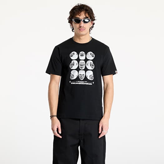T-shirt A BATHING APE Polygon Ape Head UNISEX Tee Black