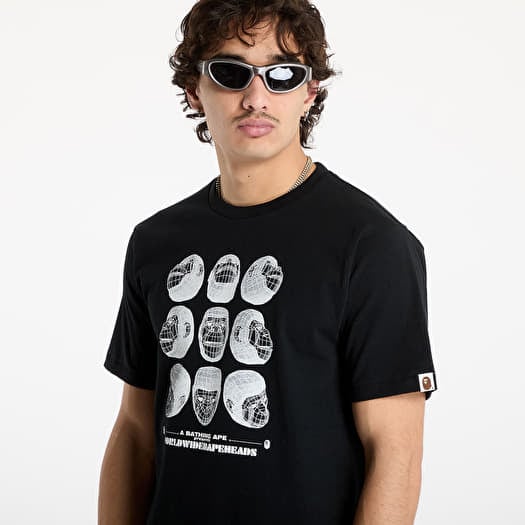 T-shirts A BATHING APE Polygon Ape Head UNISEX Tee Black
