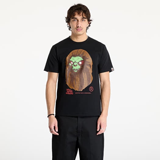 T-shirt A BATHING APE Bape Horror Mad Face UNISEX Tee Black