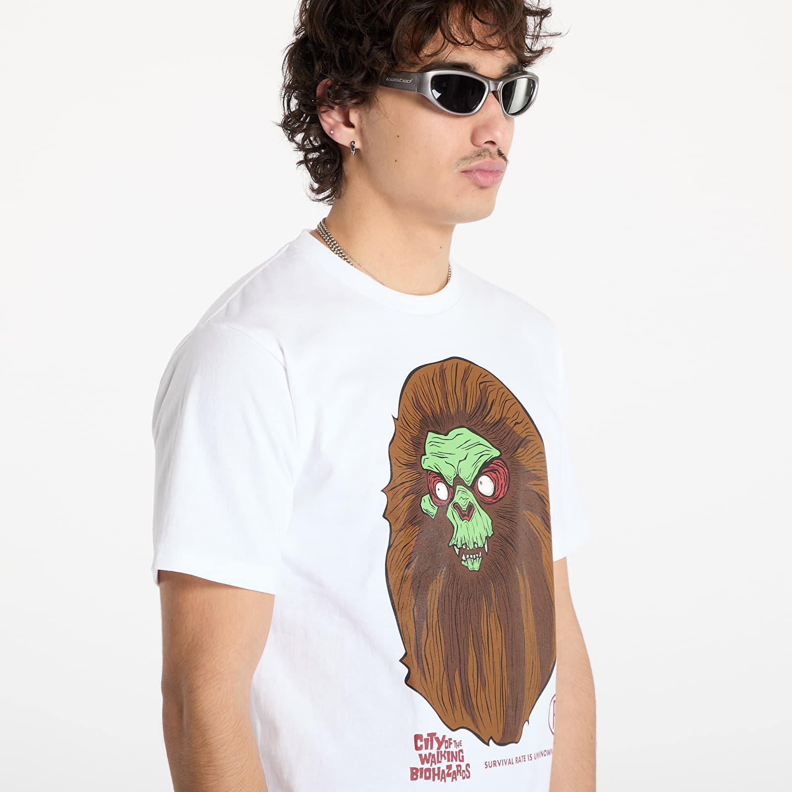Pólók A BATHING APE Bape Horror Mad Face UNISEX Tee White
