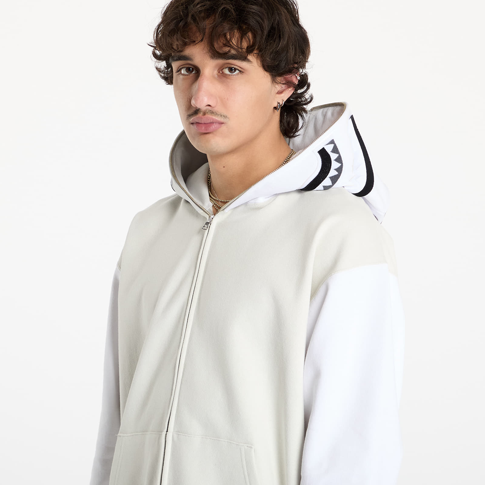 Mikiny A BATHING APE Shark Full Zip Hoodie 1 UNISEX Gray