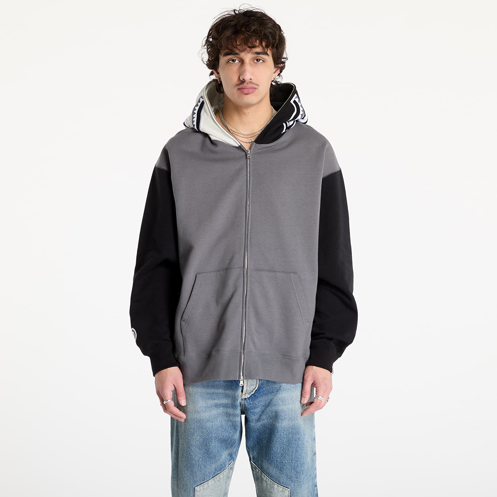 Mikiny A BATHING APE Shark Full Zip Hoodie 1 UNISEX Black