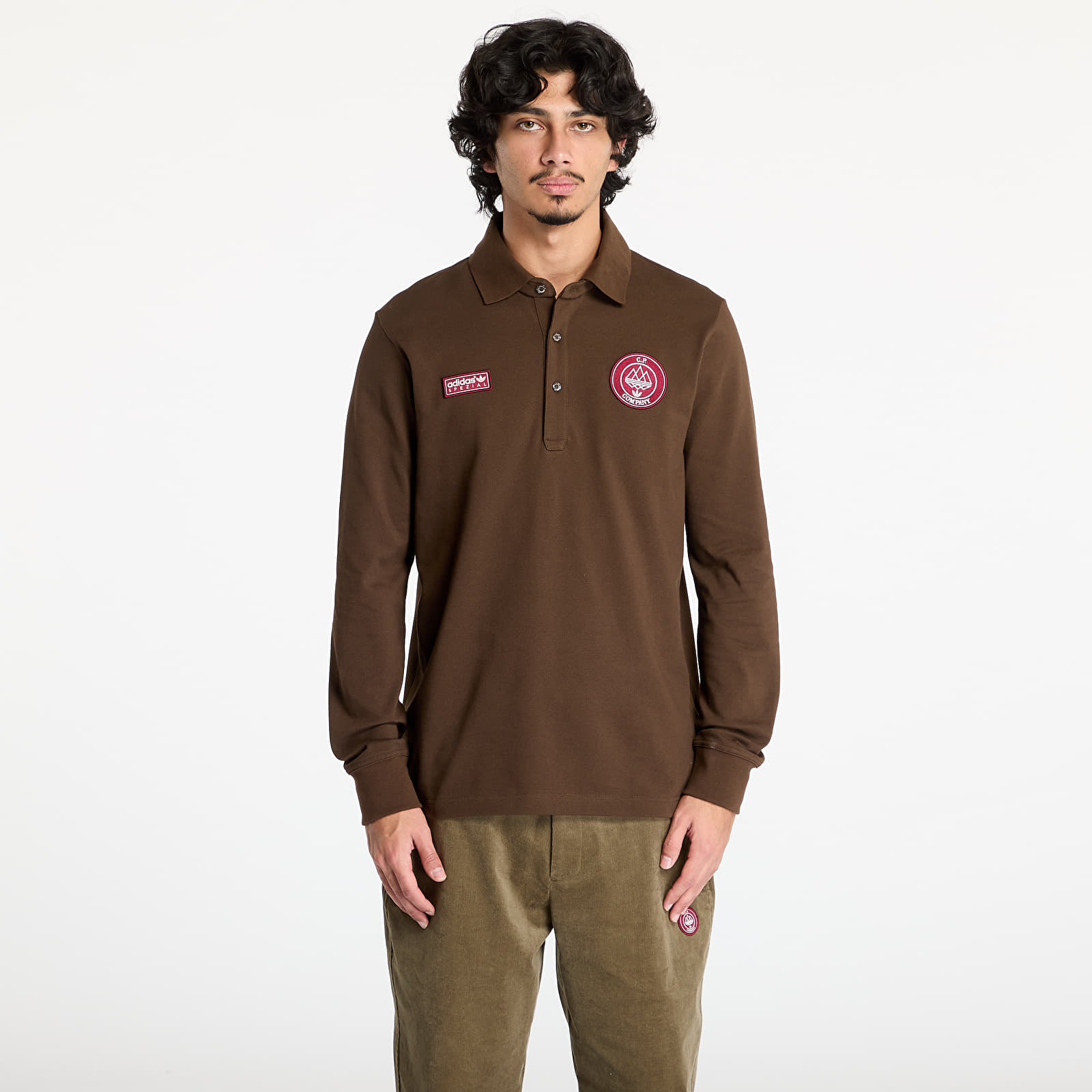 Trička adidas x C.P. Company Spezial Polo Shirt Brown