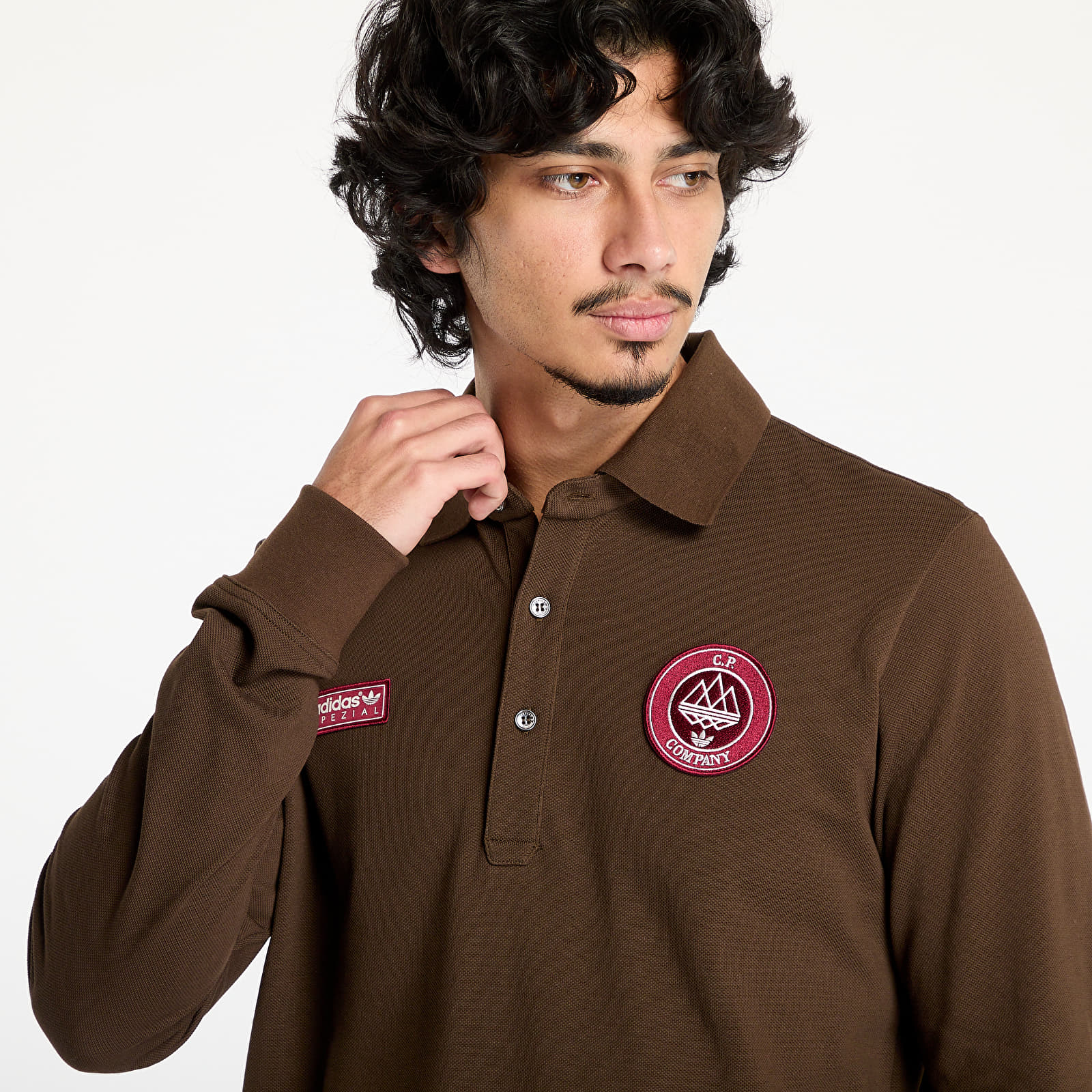 Trička adidas x C.P. Company Spezial Polo Shirt Brown