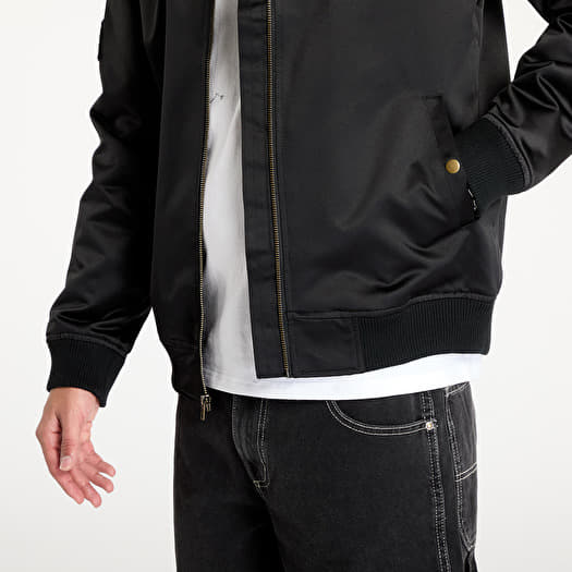 Mitchell Ness NBA Team Leader Satin Vintage Logo Bulls Bomber Black Footshop