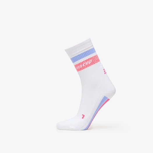 CEP Miami Vibes Mid Cut Compression Socks White/ Pink/ Sky