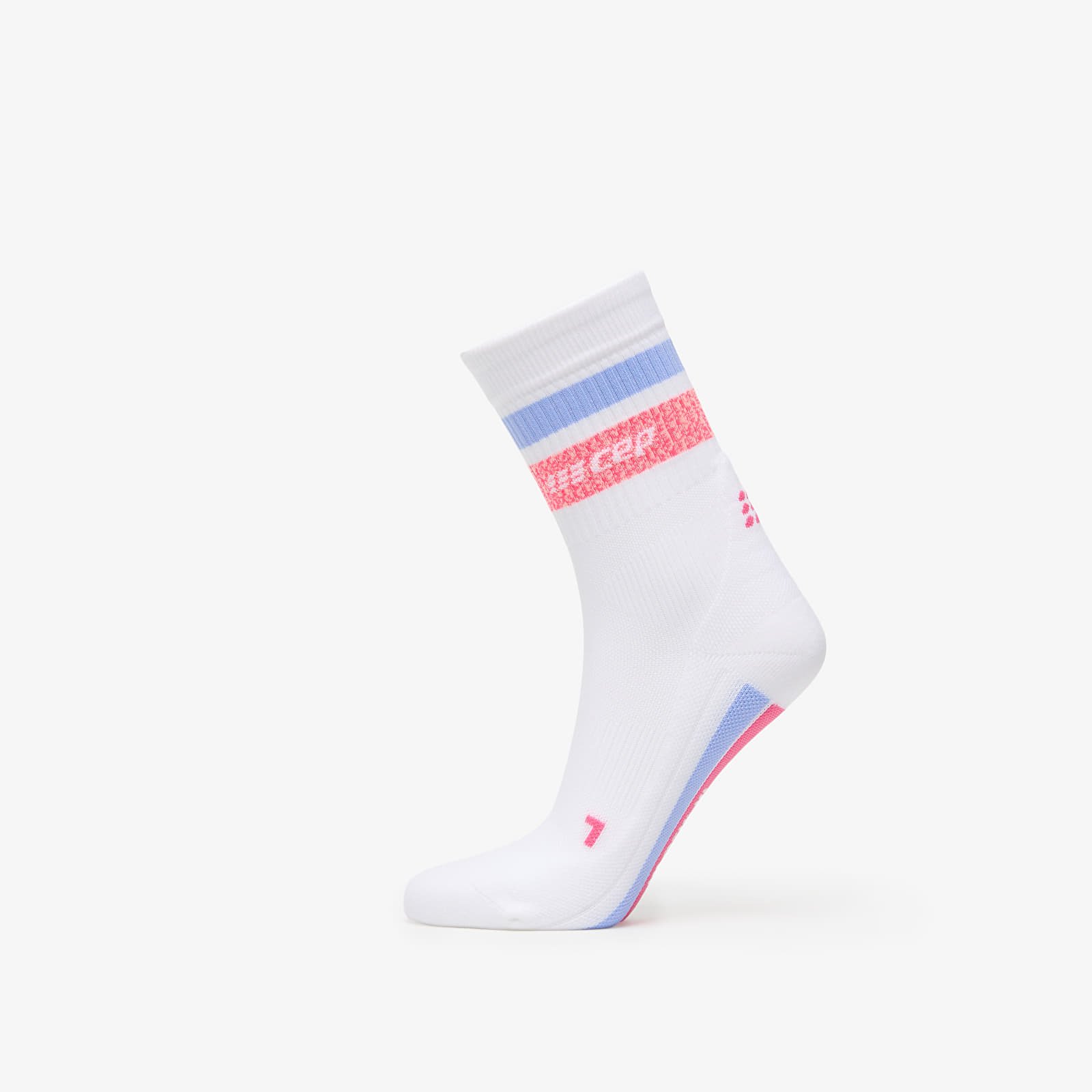 Socken - Herren CEP Miami Vibes Mid Cut Compression Socks White/ Pink/ Sky