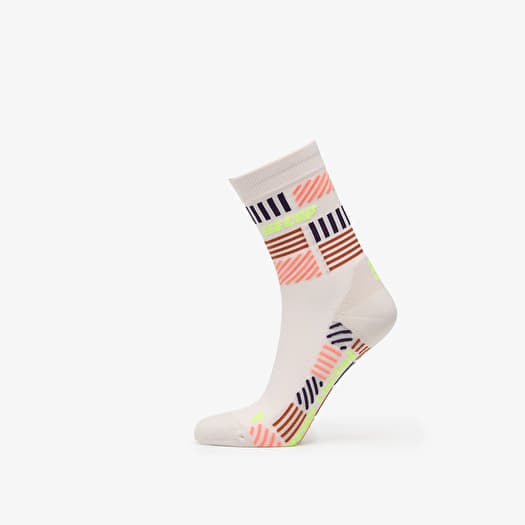 CEP The Run Limited Edition Compression Mid Cut Socks Cream/ Neon Yellow