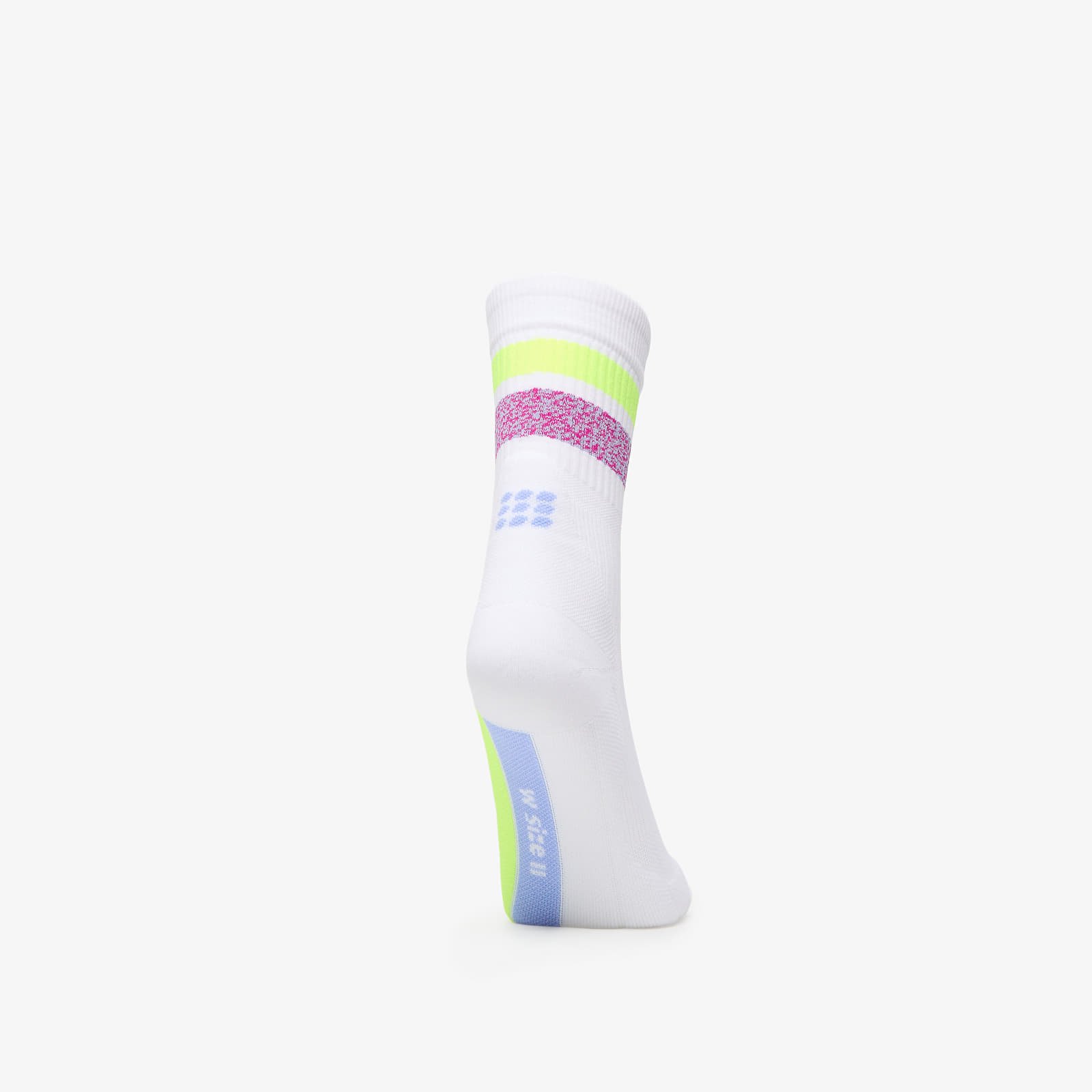 Zoknik CEP Miami Vibes Mid Cut Compression Socks White/ Purple/ Neon Yellow