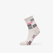 CEP The Run Limited Edition Compression Mid Cut Socks Cream/ Neon Pink