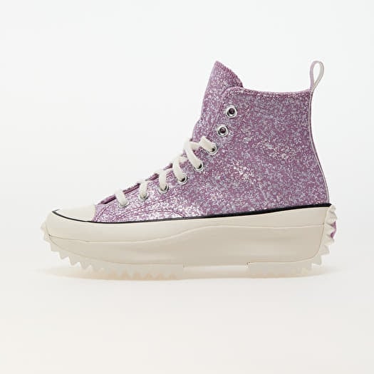 Converse Run Star Hike Platform Glitter Classic Amethyst/ Egret/ Black