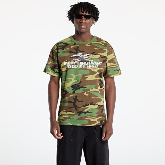 PLEASURES Illegal T-Shirt Woodland