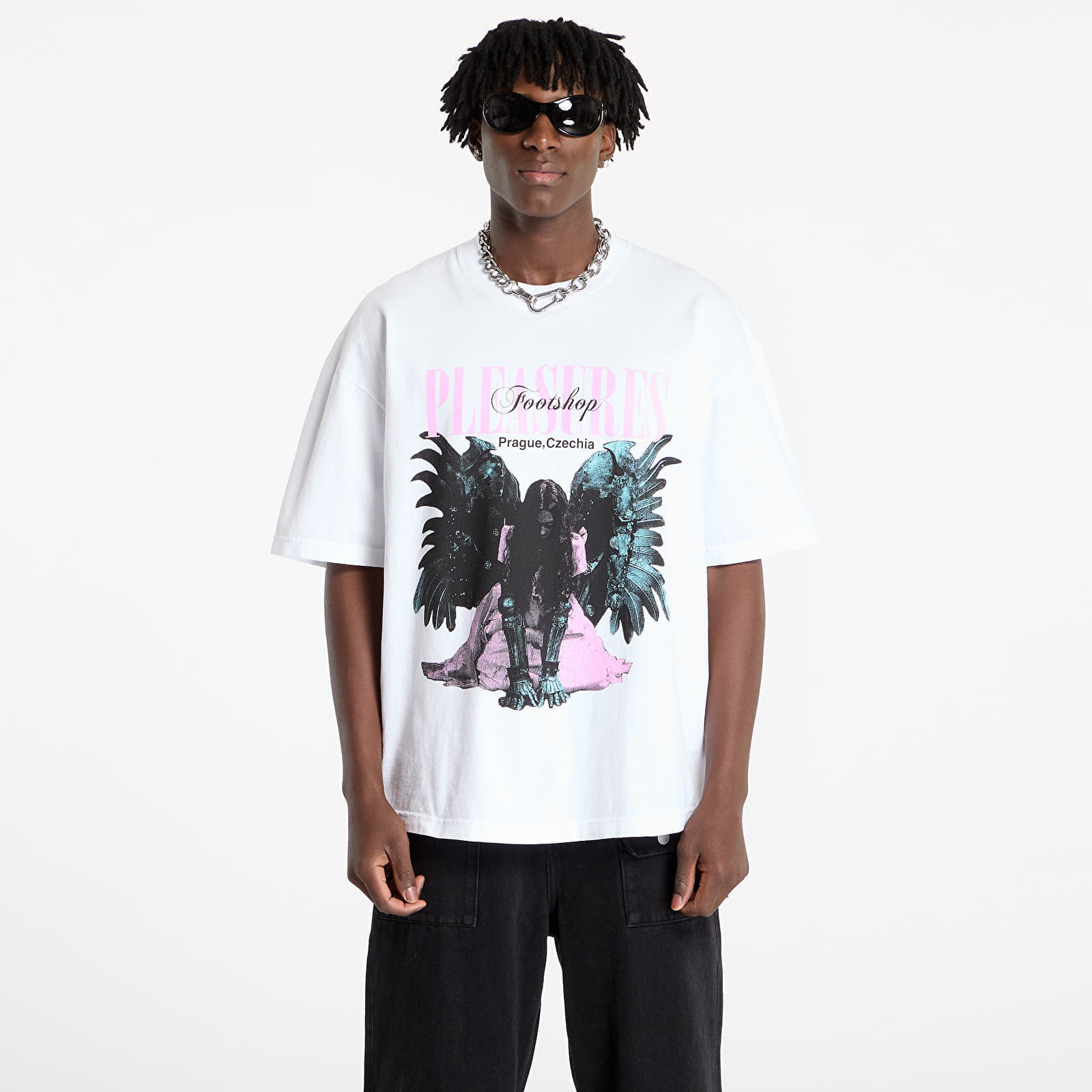 Tricou PLEASURES x FTSHP Angel T-Shirt UNISEX White S