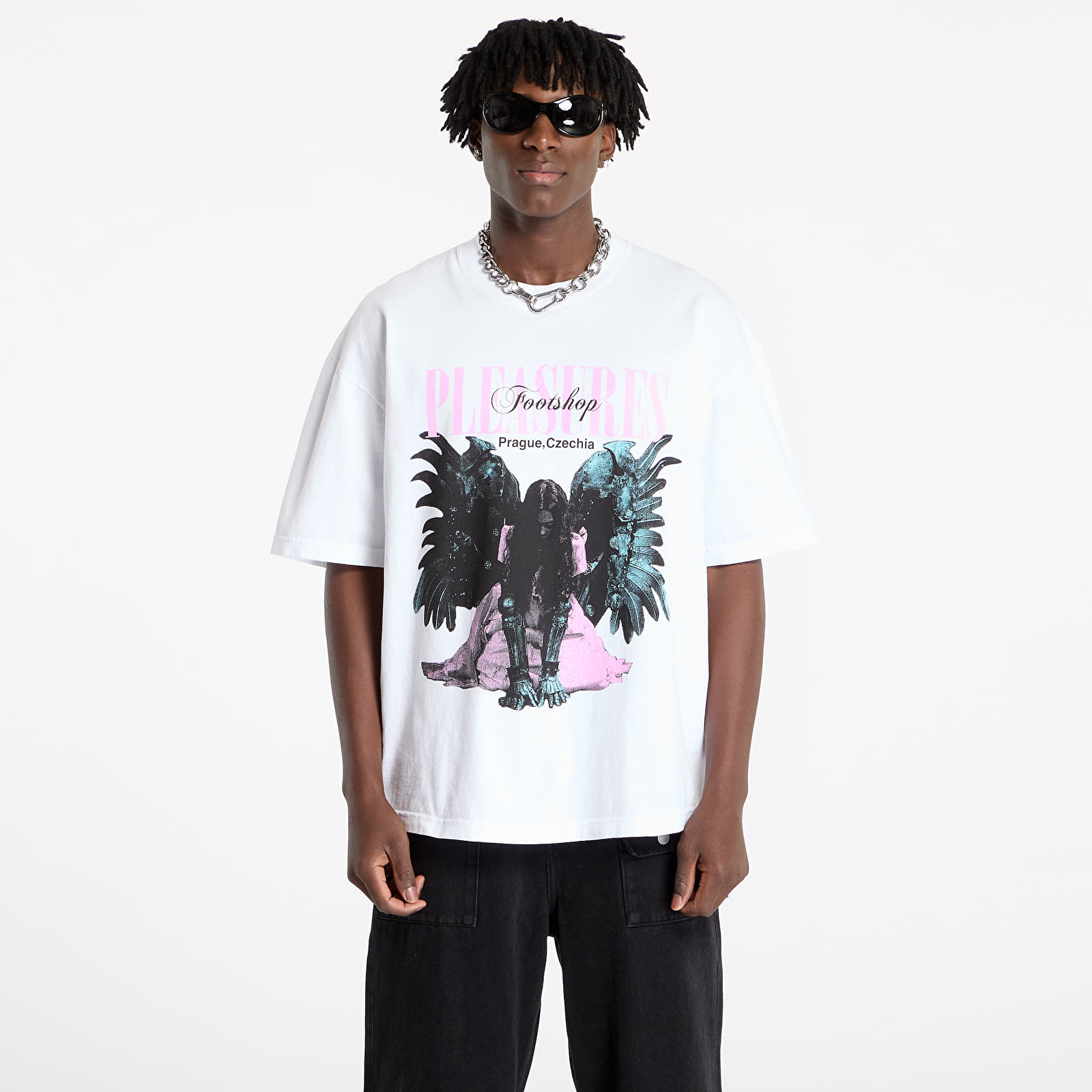 Koszulki PLEASURES x FTSHP Angel T-Shirt UNISEX White